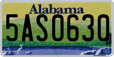 AL license plate 5AS0630