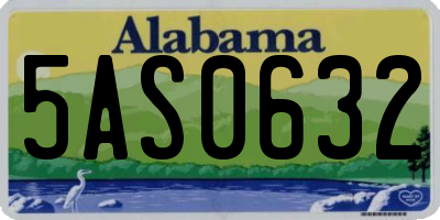 AL license plate 5AS0632