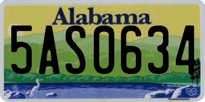 AL license plate 5AS0634