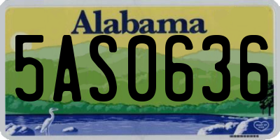 AL license plate 5AS0636