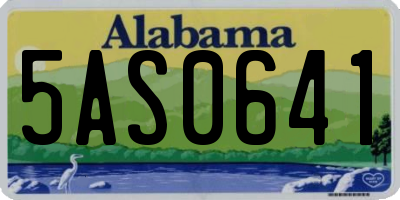 AL license plate 5AS0641
