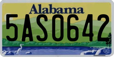 AL license plate 5AS0642