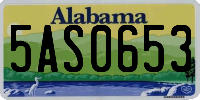 AL license plate 5AS0653