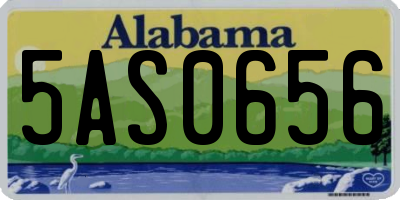 AL license plate 5AS0656