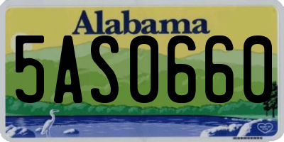 AL license plate 5AS0660