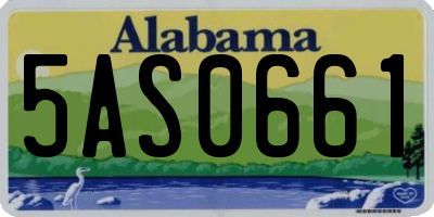 AL license plate 5AS0661