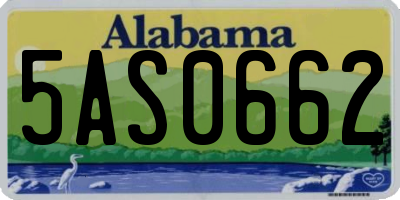 AL license plate 5AS0662