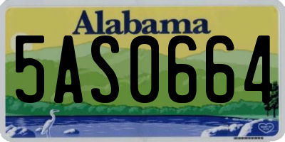 AL license plate 5AS0664