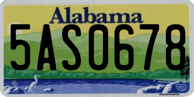 AL license plate 5AS0678