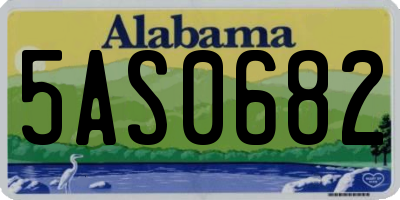 AL license plate 5AS0682