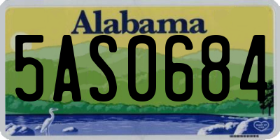 AL license plate 5AS0684
