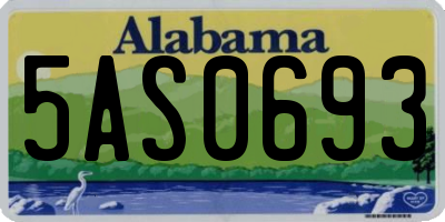 AL license plate 5AS0693