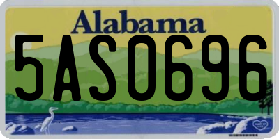 AL license plate 5AS0696