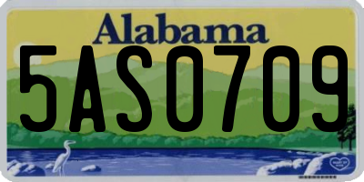 AL license plate 5AS0709