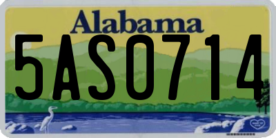 AL license plate 5AS0714