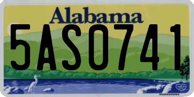 AL license plate 5AS0741