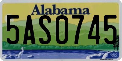 AL license plate 5AS0745