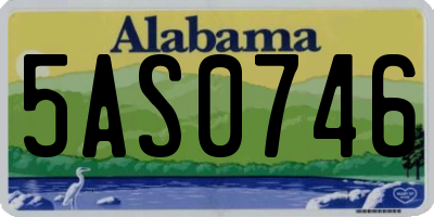 AL license plate 5AS0746