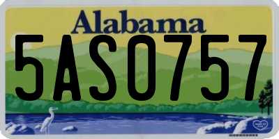 AL license plate 5AS0757