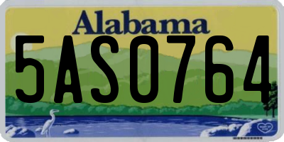 AL license plate 5AS0764