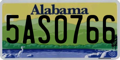 AL license plate 5AS0766