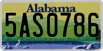 AL license plate 5AS0786