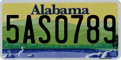 AL license plate 5AS0789