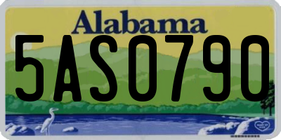 AL license plate 5AS0790