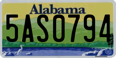 AL license plate 5AS0794