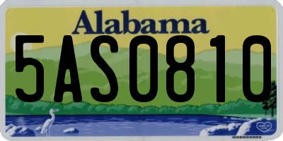 AL license plate 5AS0810