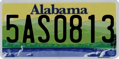 AL license plate 5AS0813