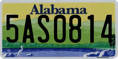 AL license plate 5AS0814