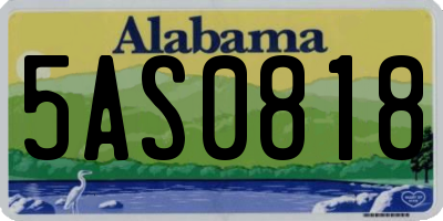 AL license plate 5AS0818