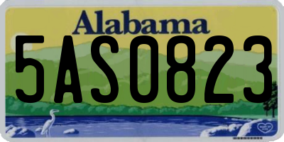 AL license plate 5AS0823