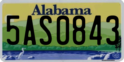 AL license plate 5AS0843