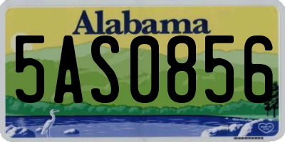 AL license plate 5AS0856