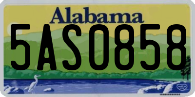 AL license plate 5AS0858