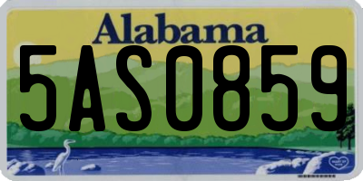 AL license plate 5AS0859