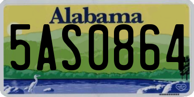 AL license plate 5AS0864