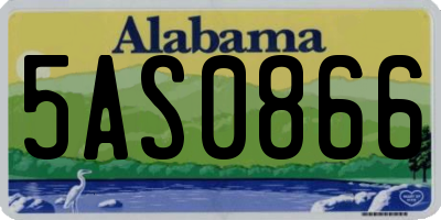 AL license plate 5AS0866