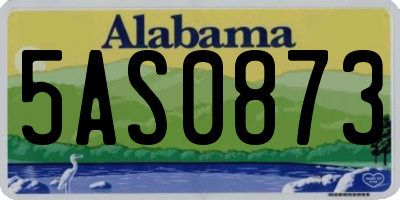AL license plate 5AS0873