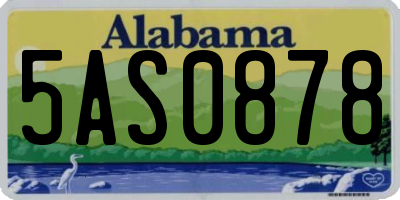 AL license plate 5AS0878