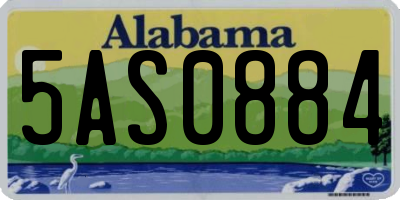 AL license plate 5AS0884