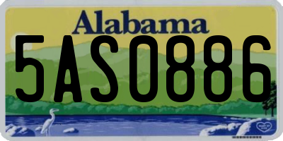 AL license plate 5AS0886