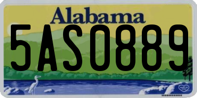 AL license plate 5AS0889