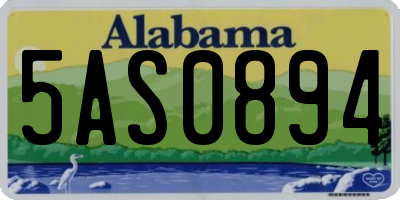 AL license plate 5AS0894