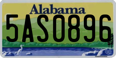 AL license plate 5AS0896