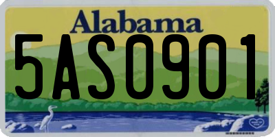 AL license plate 5AS0901