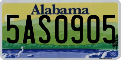 AL license plate 5AS0905