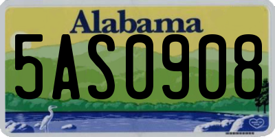 AL license plate 5AS0908